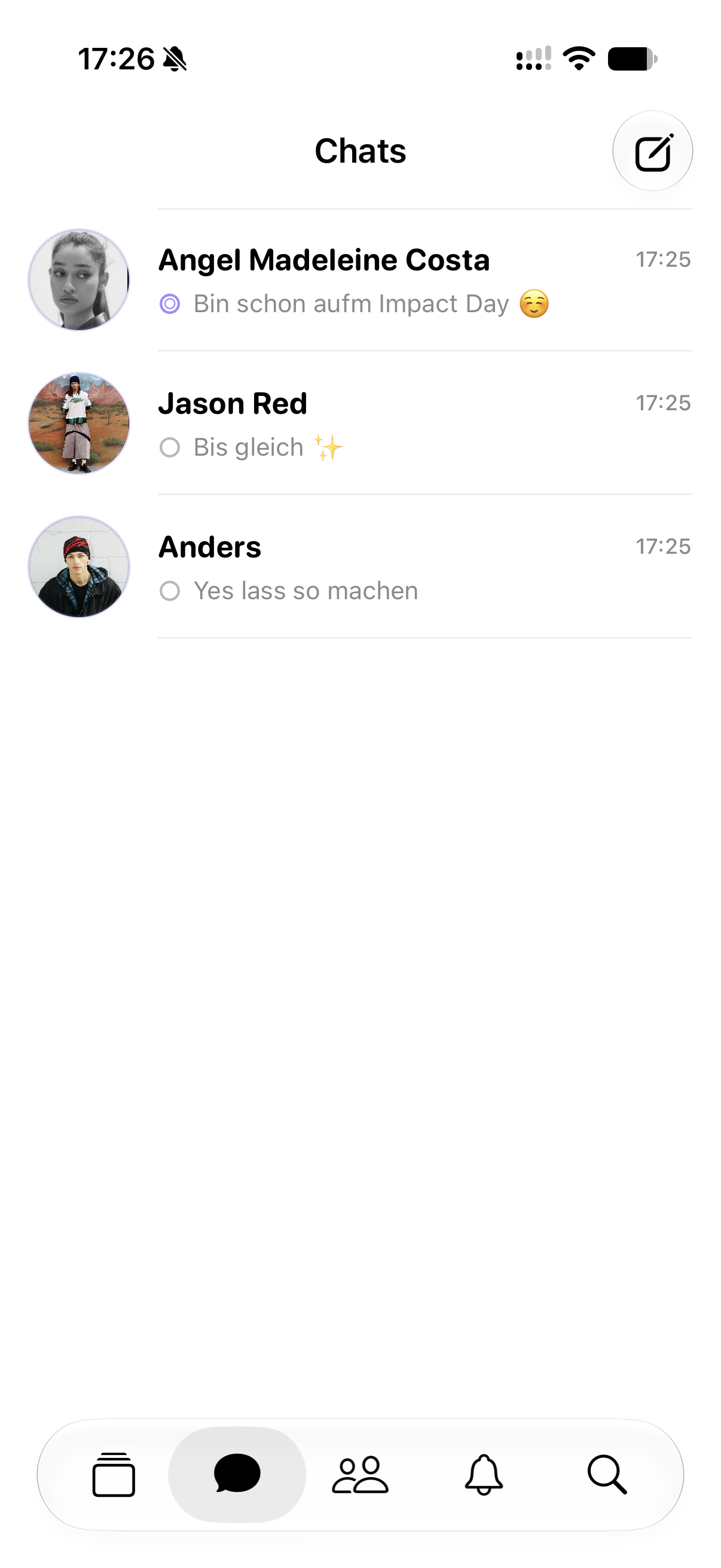 nodez Chatübersicht